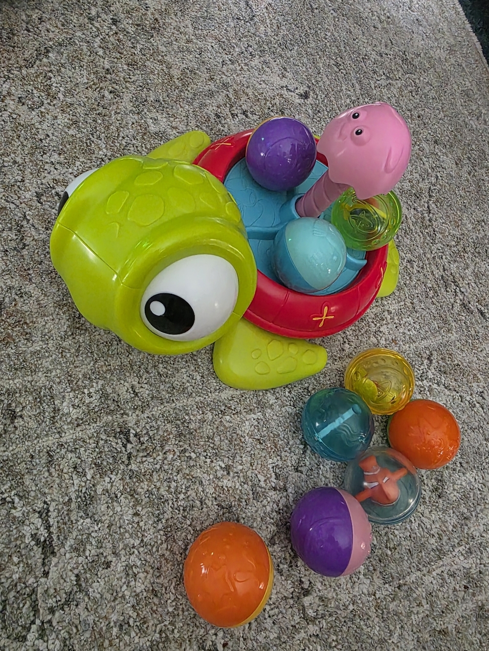 Disney Baby Bright Green Turtle Pop & Sort Playset with Multicolored Balls